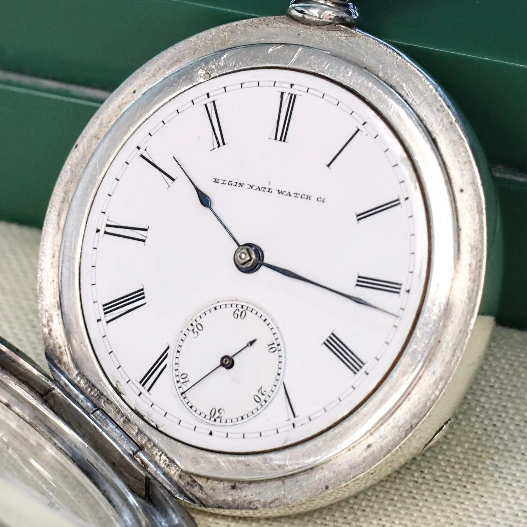 1883 ELGIN Pocket Watch Openface 18s Grade 81 Key Wind 13 Jewels Coin Silver Case