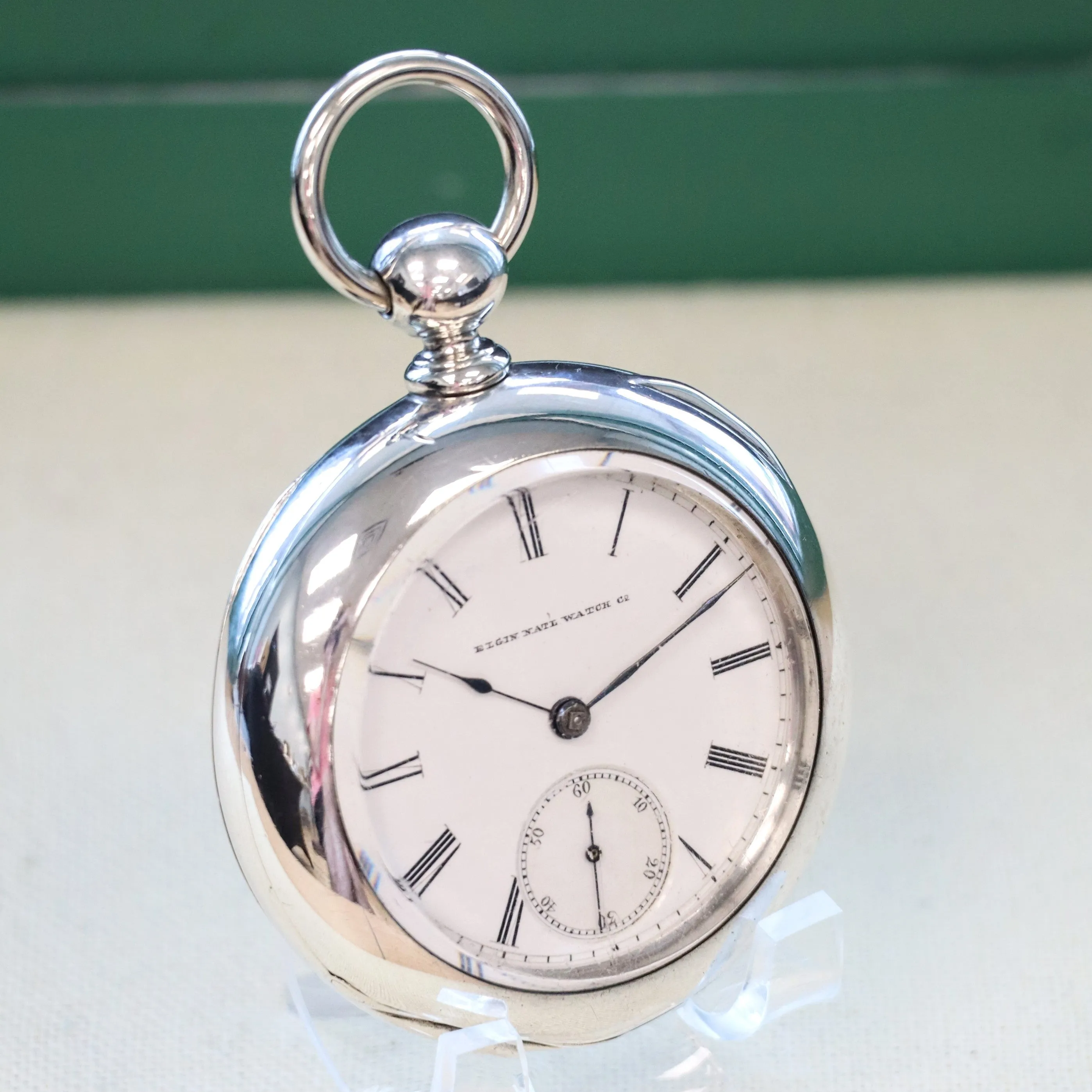 1883 ELGIN Pocket Watch Openface 18s Grade 81 Key Wind 13 Jewels Coin Silver Case