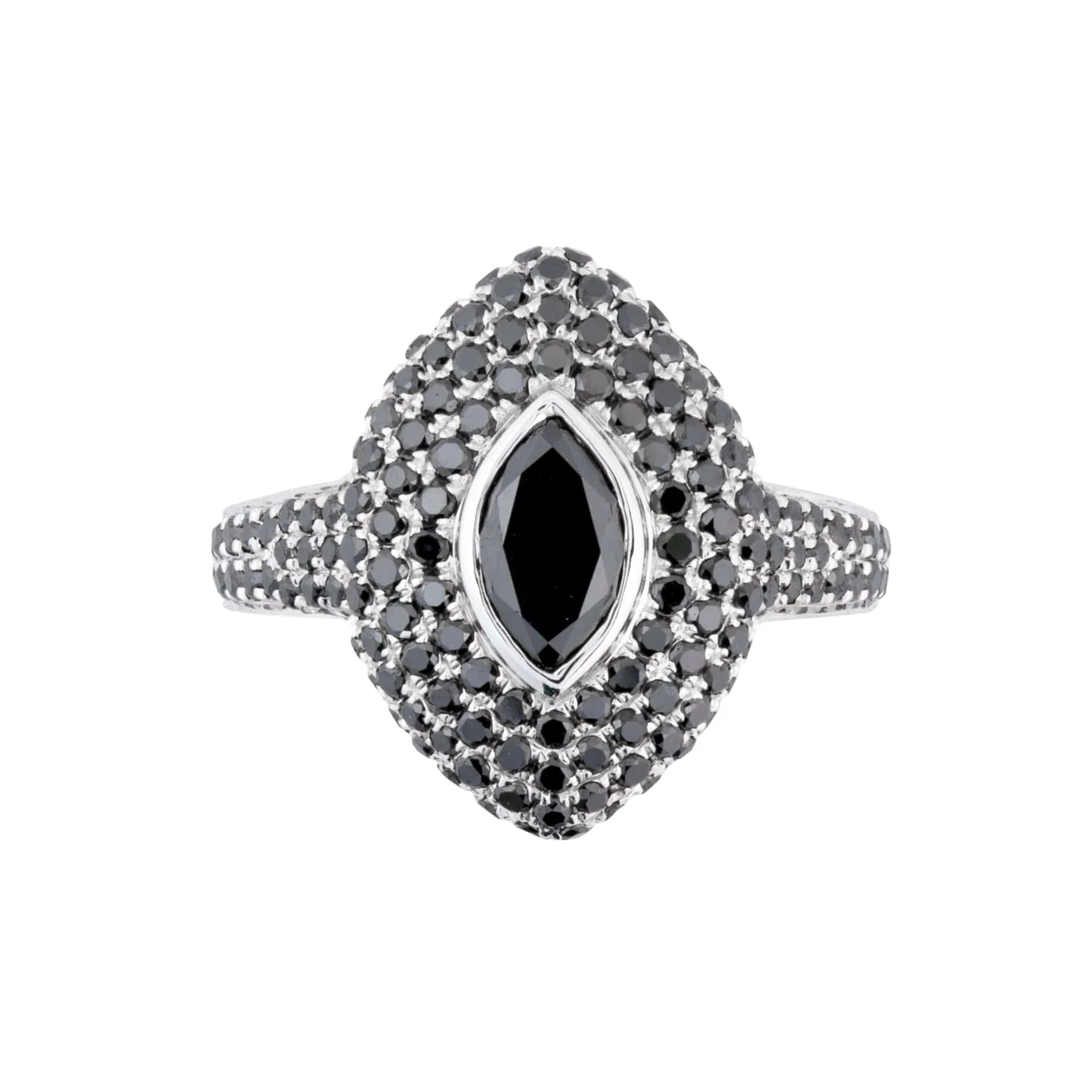 18K WG / BLACK DIAMOND MQ RING

18K WG: 2.76 BD:

1.14/ SIZES

42,46 R40692-10