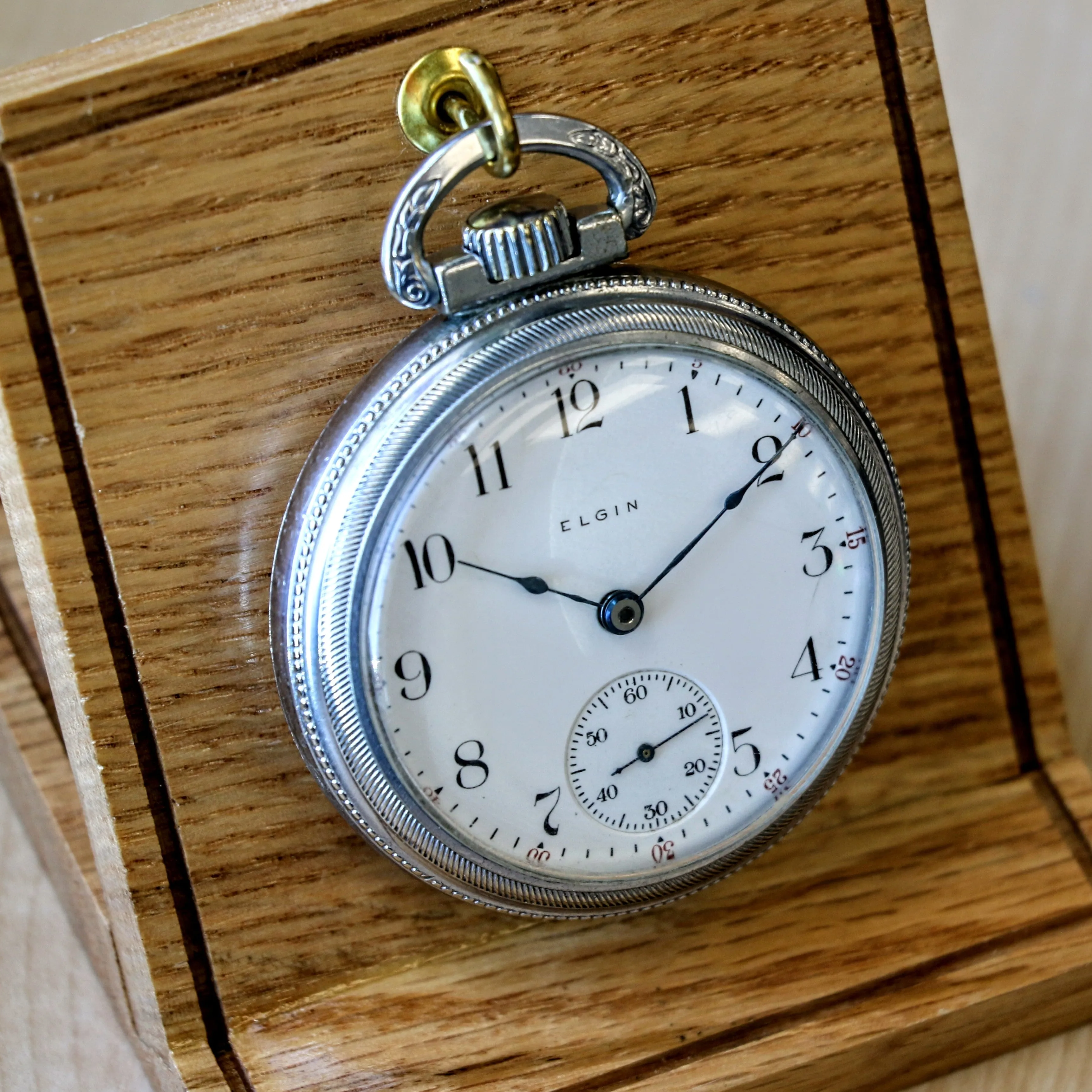 1908 ELGIN Pocket Watch 18s 7 Jewels Grade 294 Openface Vintage Timepiece