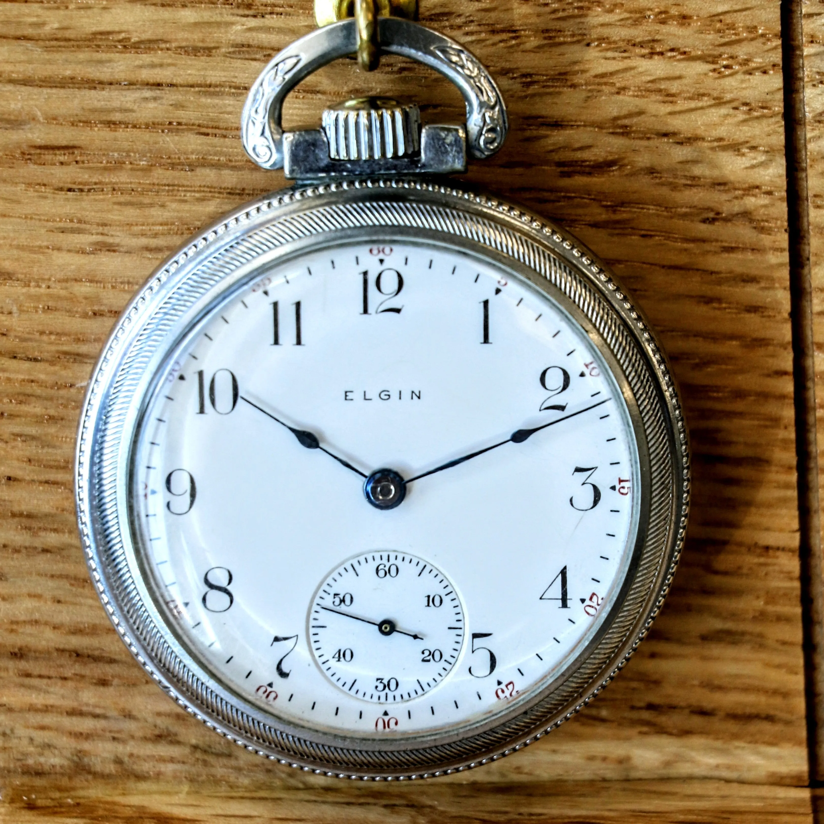1908 ELGIN Pocket Watch 18s 7 Jewels Grade 294 Openface Vintage Timepiece