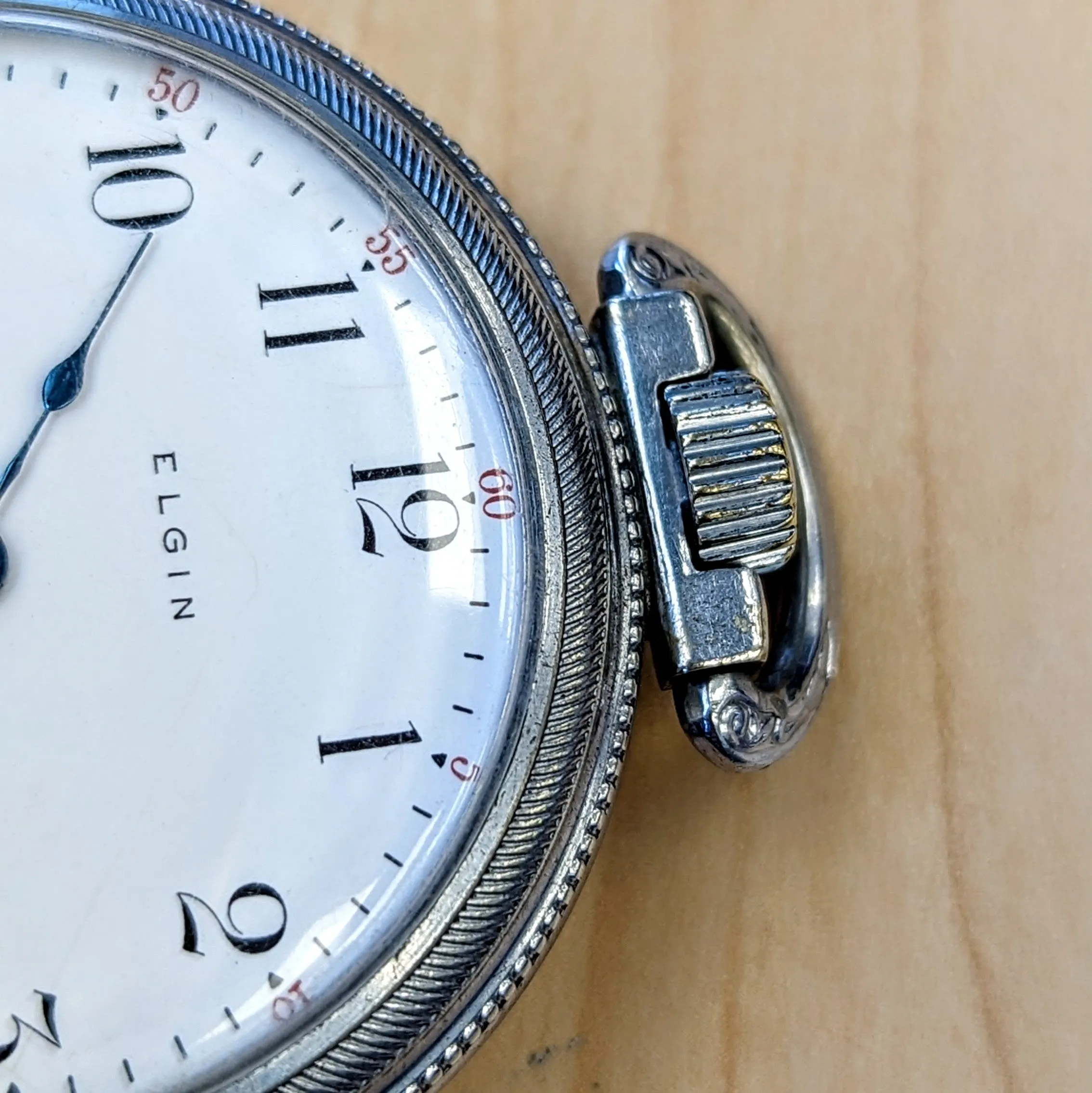 1908 ELGIN Pocket Watch 18s 7 Jewels Grade 294 Openface Vintage Timepiece