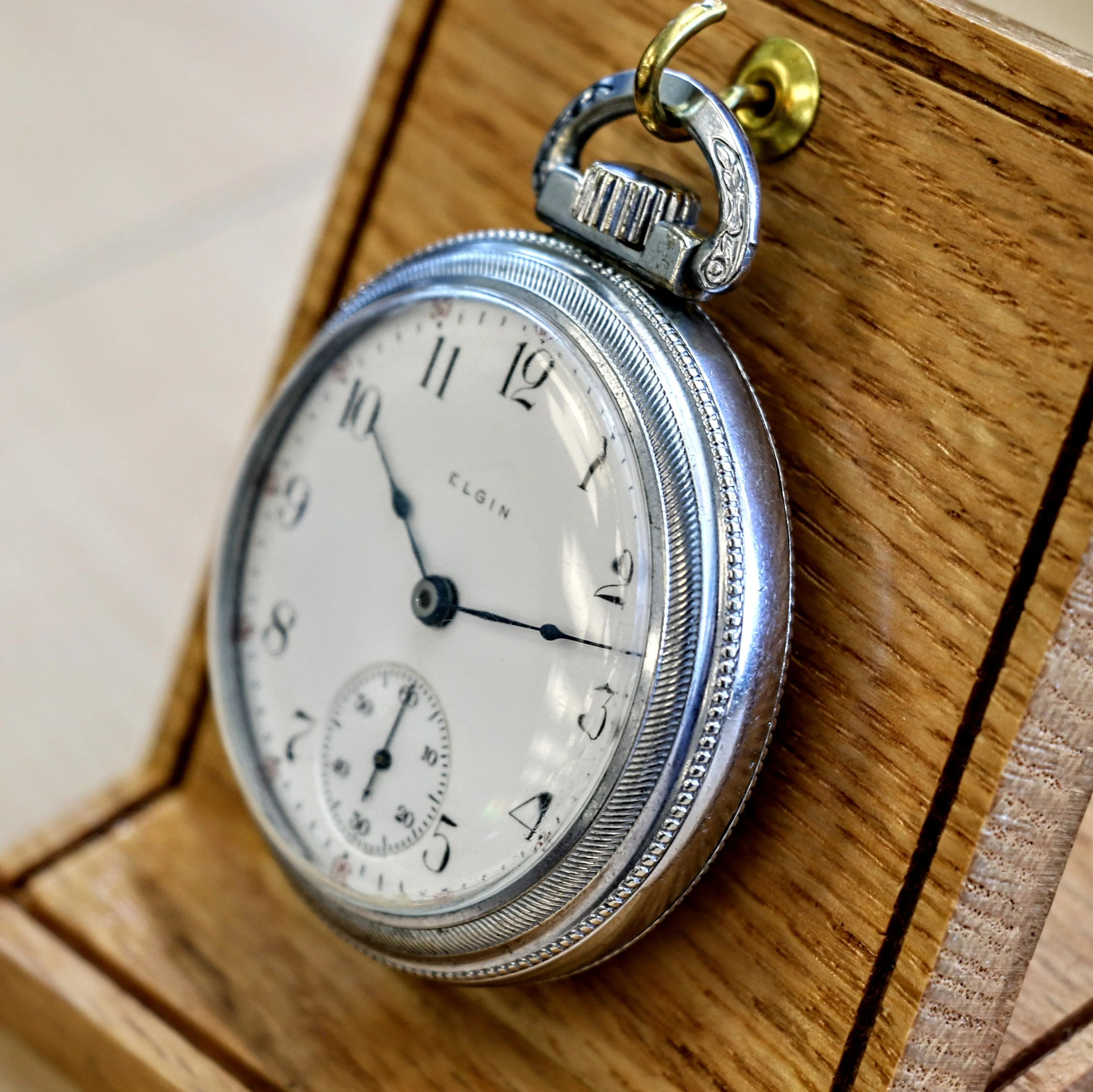 1908 ELGIN Pocket Watch 18s 7 Jewels Grade 294 Openface Vintage Timepiece
