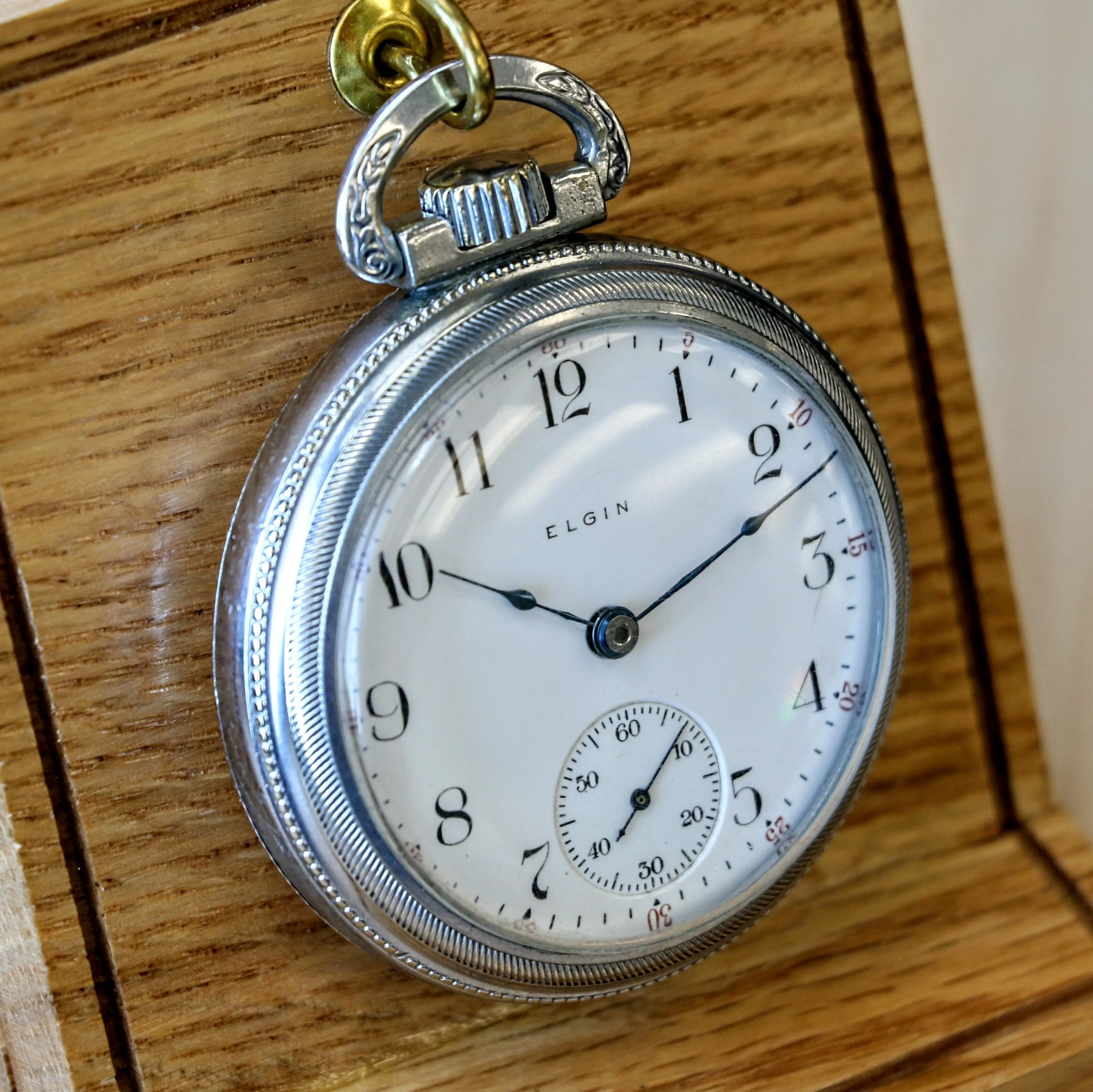 1908 ELGIN Pocket Watch 18s 7 Jewels Grade 294 Openface Vintage Timepiece