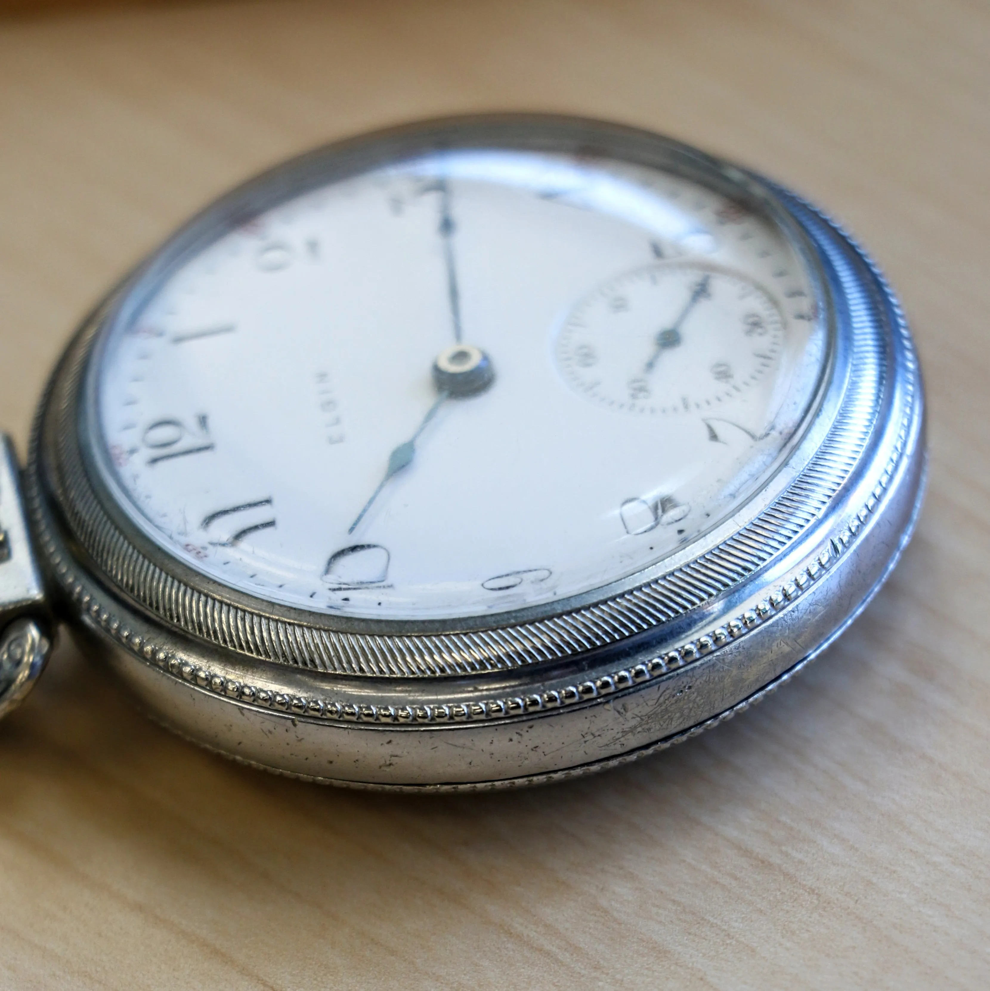 1908 ELGIN Pocket Watch 18s 7 Jewels Grade 294 Openface Vintage Timepiece