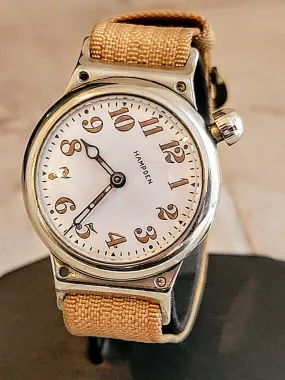 1914 HAMPDEN "No. 400" Trench Watch 15 Jewels U.S. Army Wristwatch