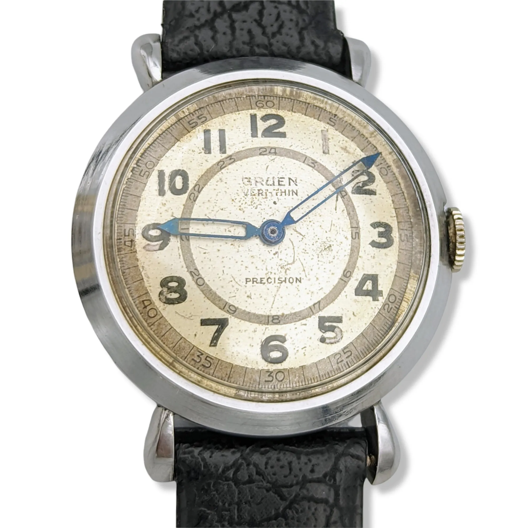 1940's GRUEN Veri-Thin PRECISION Watch 17 Jewels Cal. 420 SS Swiss