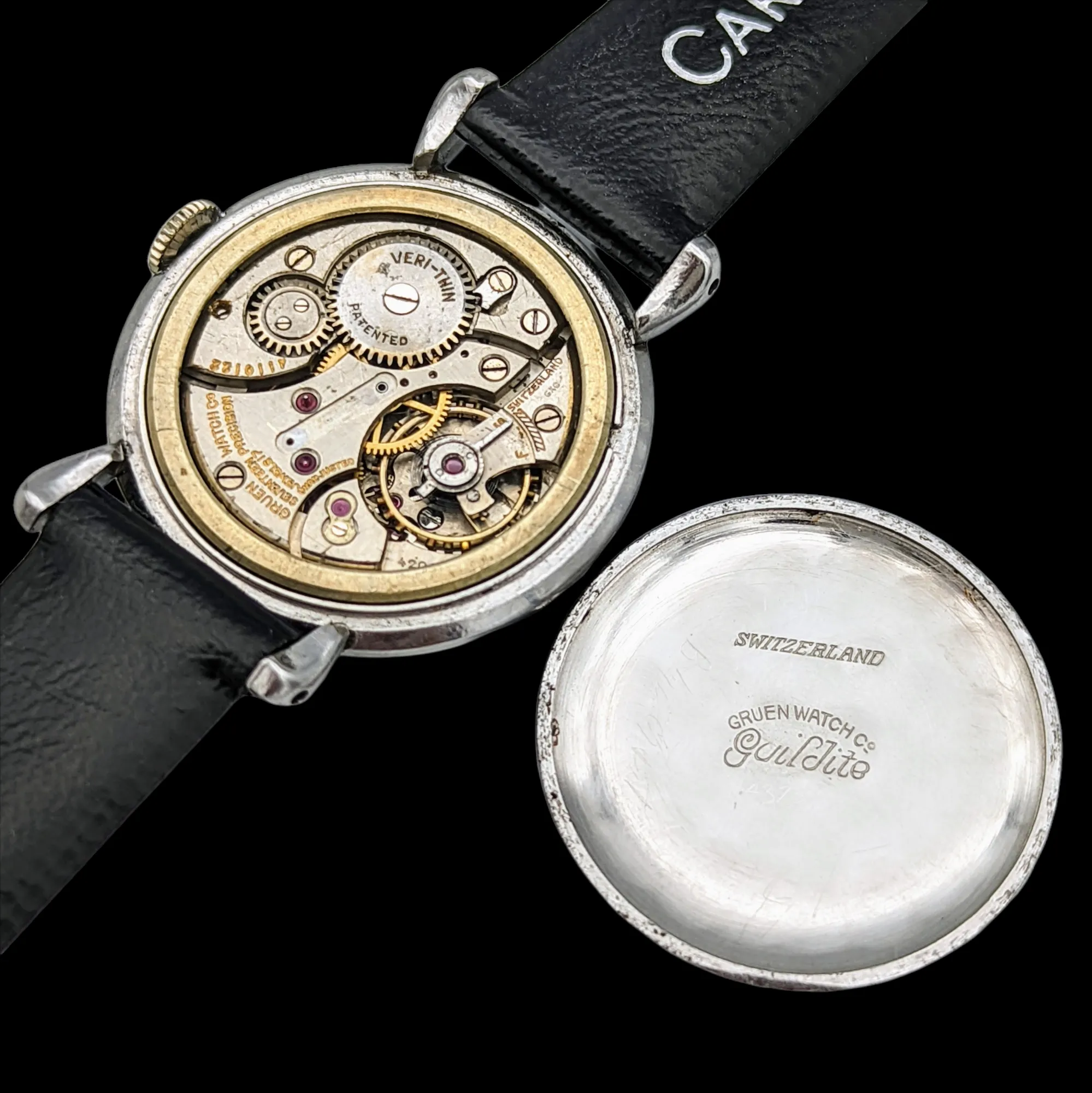 1940's GRUEN Veri-Thin PRECISION Watch 17 Jewels Cal. 420 SS Swiss