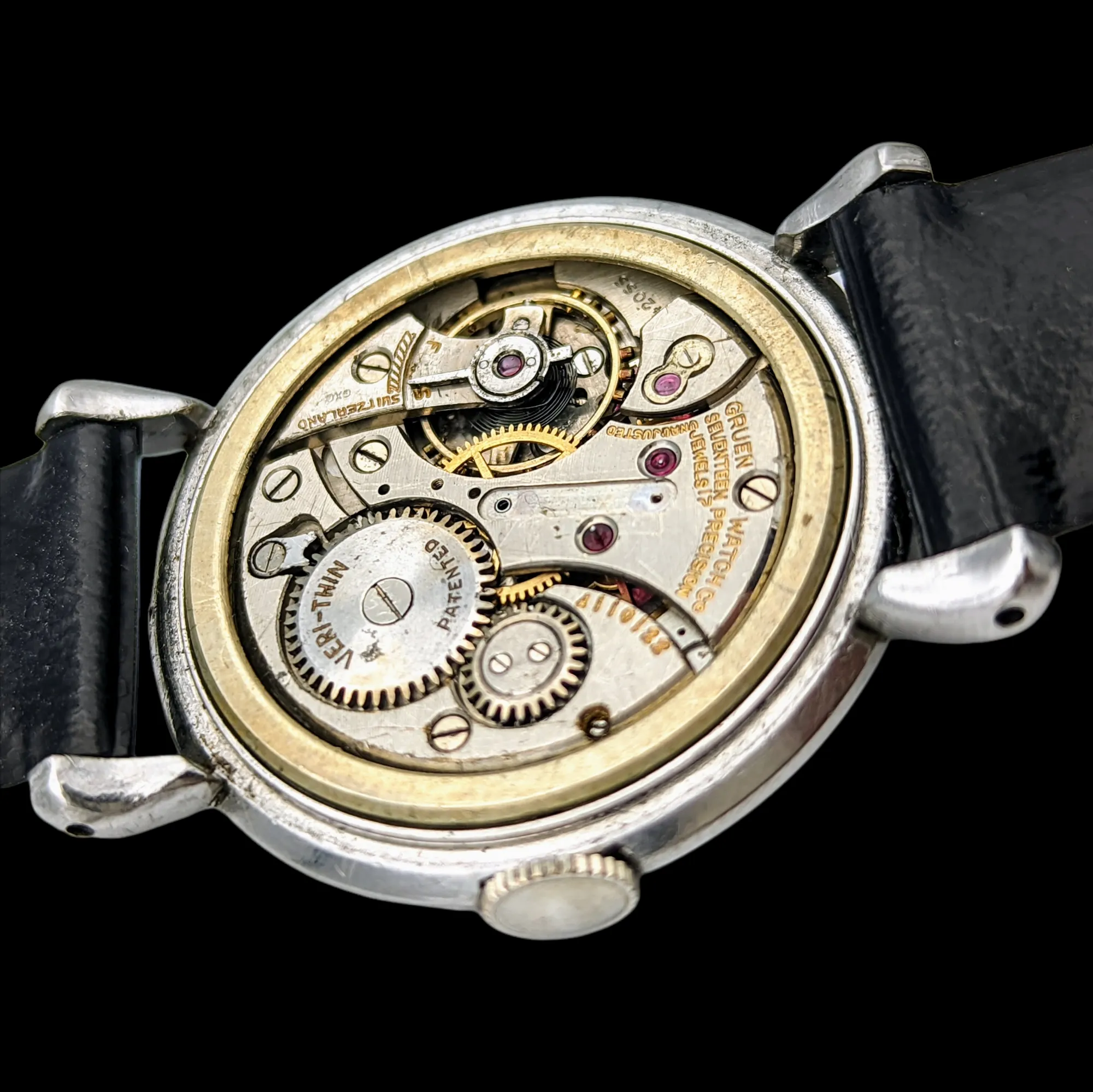 1940's GRUEN Veri-Thin PRECISION Watch 17 Jewels Cal. 420 SS Swiss