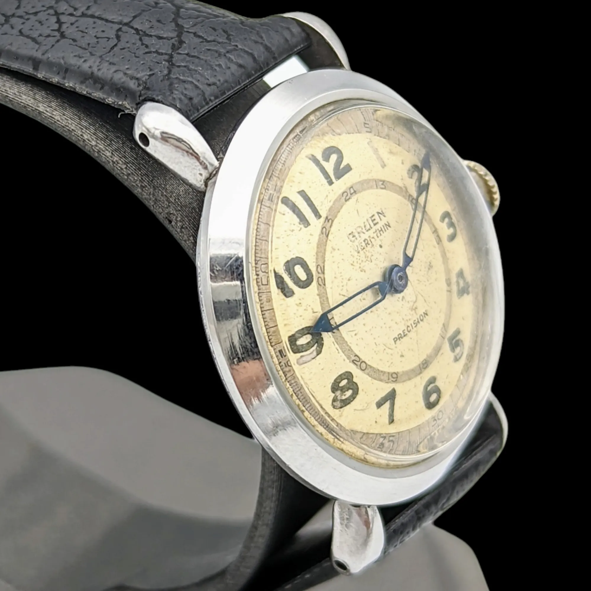 1940's GRUEN Veri-Thin PRECISION Watch 17 Jewels Cal. 420 SS Swiss