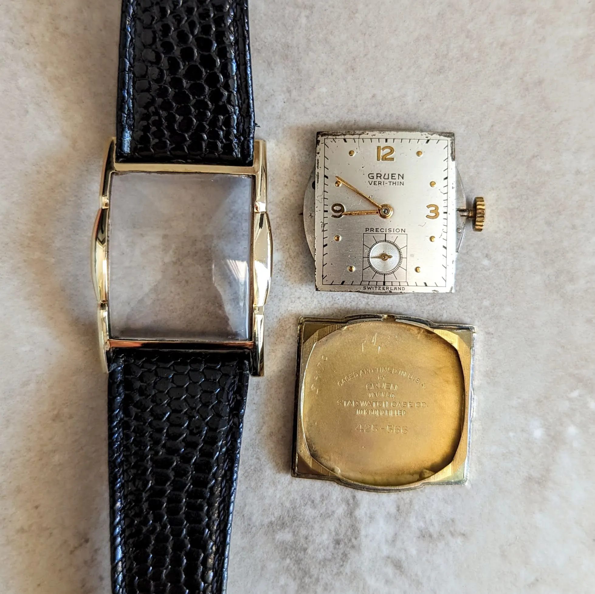 1947 GRUEN Veri-Thin Precision Wristwatch Cal. 425 Swiss Made Watch
