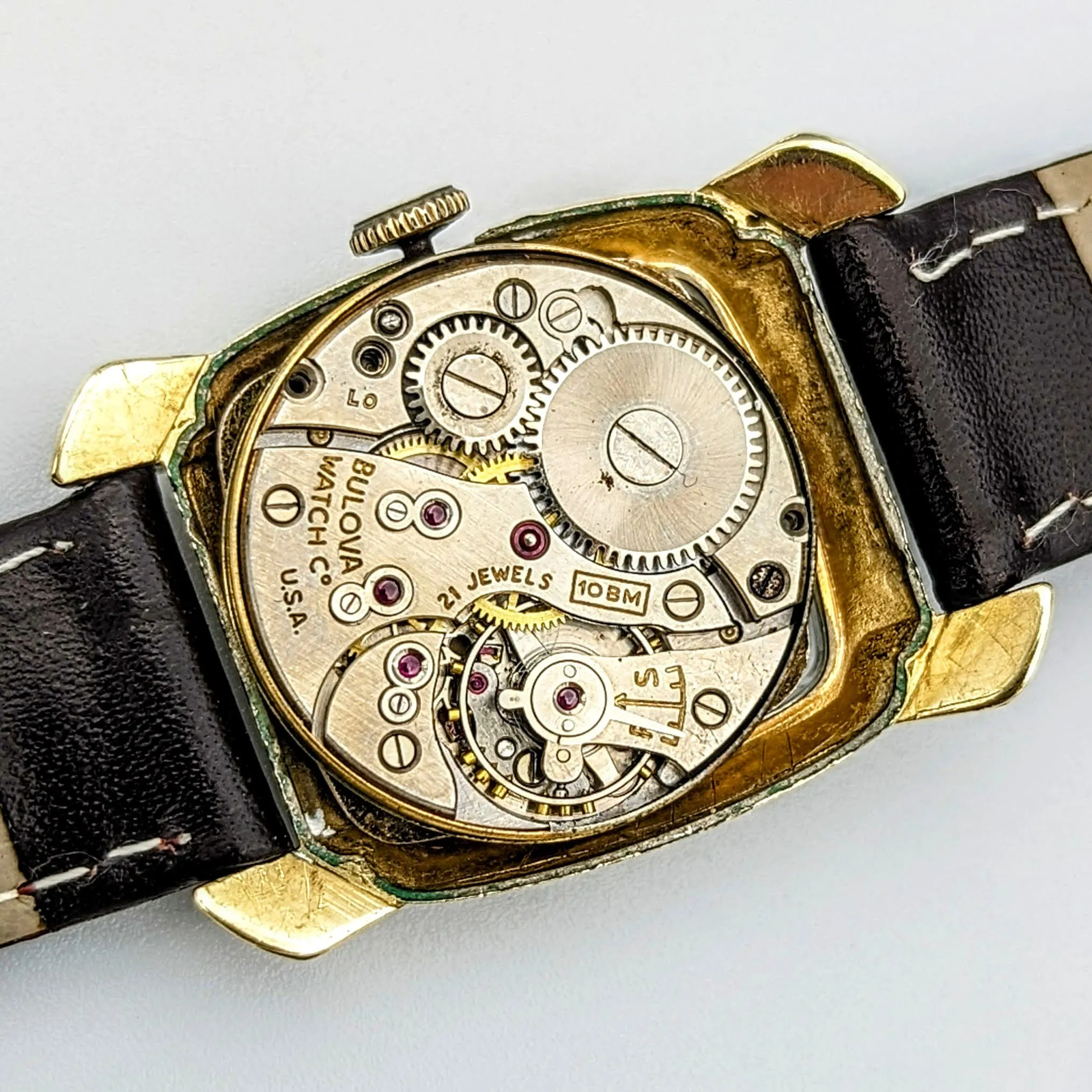1950 BULOVA His Excellency QQ Wristwatch USA Cal 10BM 21 Jewels Vintage Watch