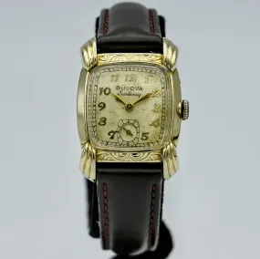 1950 BULOVA His Excellency QQ Wristwatch USA Cal 10BM 21 Jewels Vintage Watch