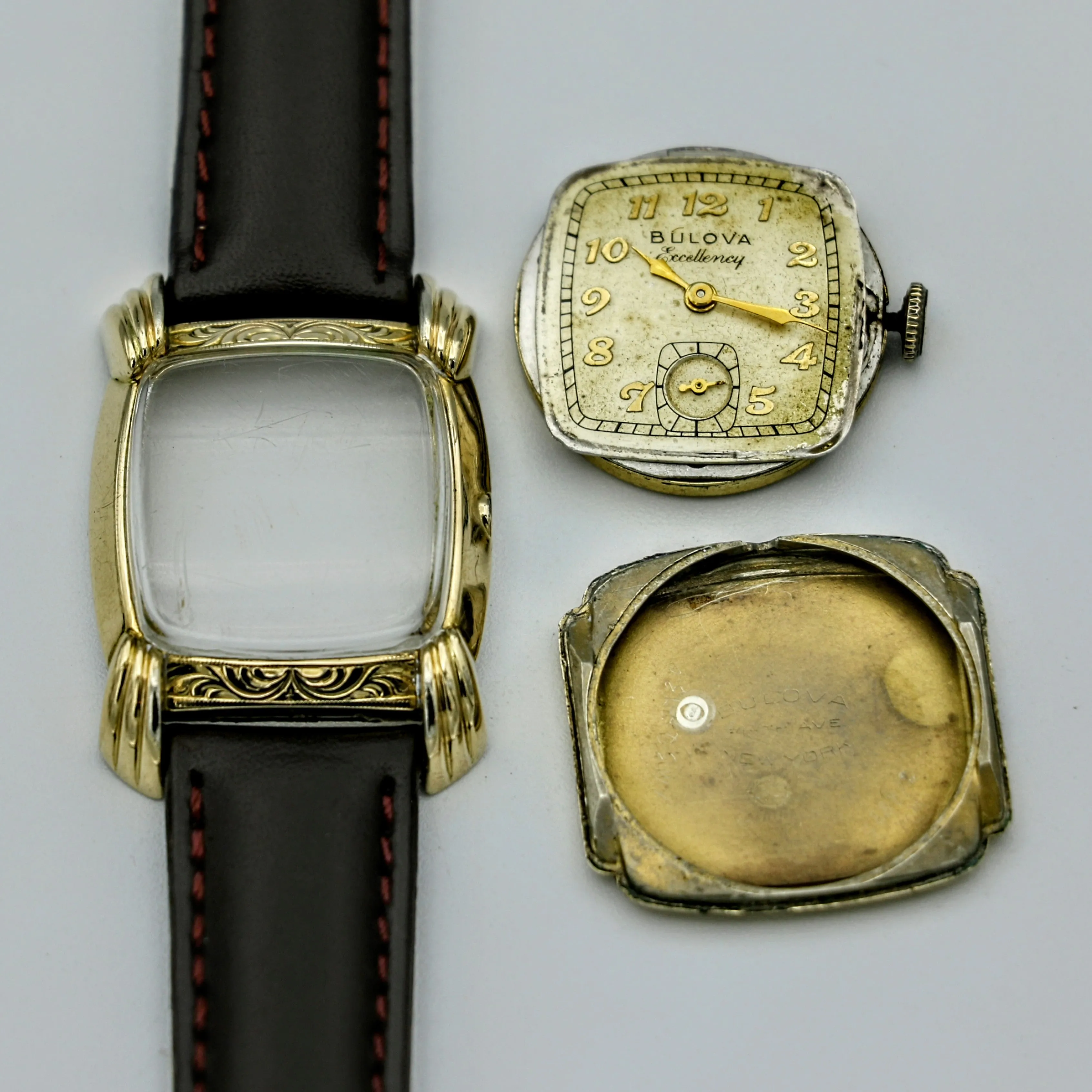 1950 BULOVA His Excellency QQ Wristwatch USA Cal 10BM 21 Jewels Vintage Watch