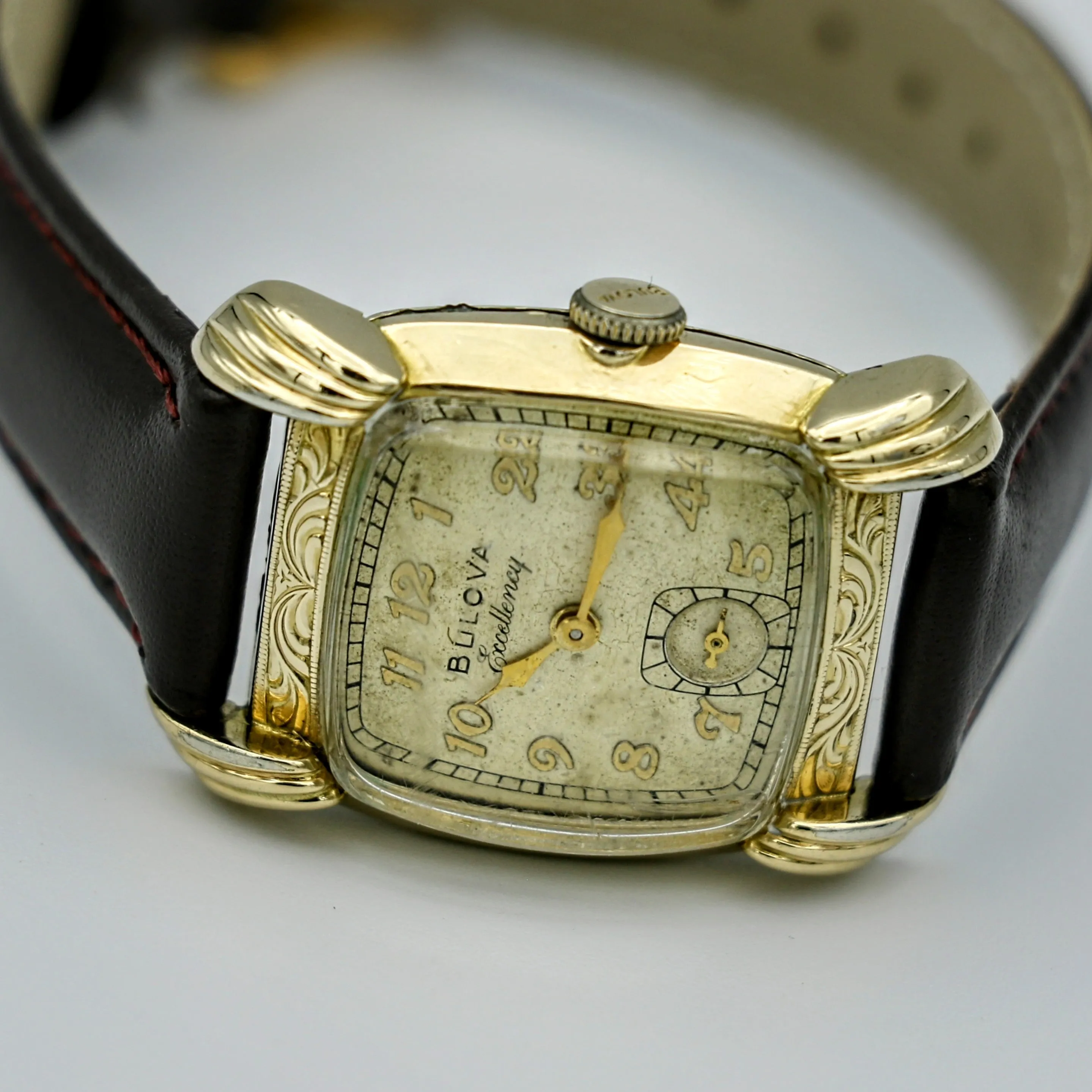 1950 BULOVA His Excellency QQ Wristwatch USA Cal 10BM 21 Jewels Vintage Watch