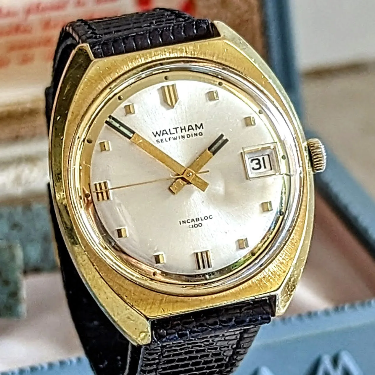 1950 WALTHAM Centennial Automatic Wristwatch Swiss Caliber R337 100 Jewels Watch