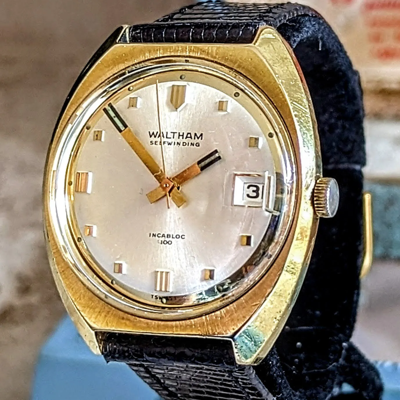 1950 WALTHAM Centennial Automatic Wristwatch Swiss Caliber R337 100 Jewels Watch