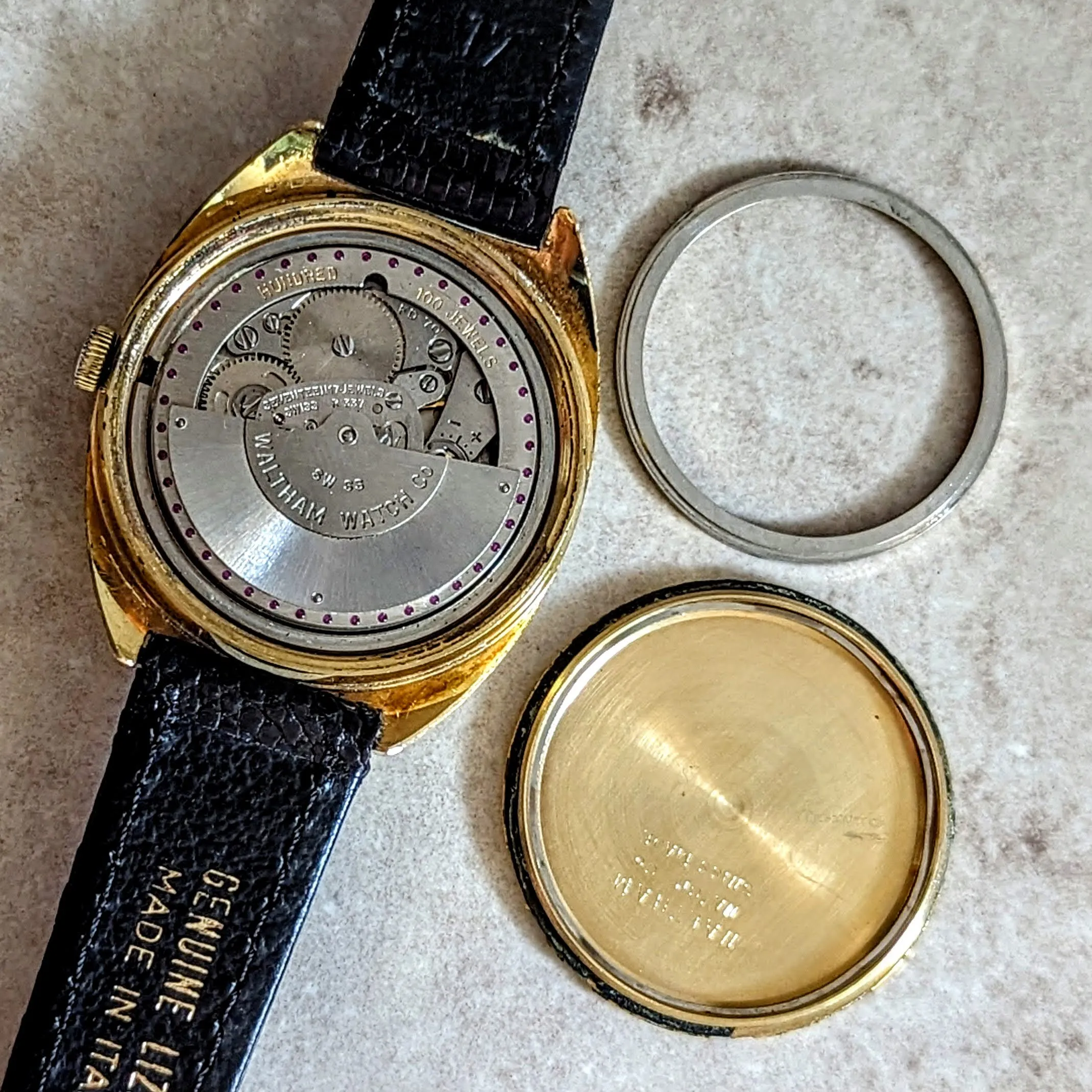 1950 WALTHAM Centennial Automatic Wristwatch Swiss Caliber R337 100 Jewels Watch