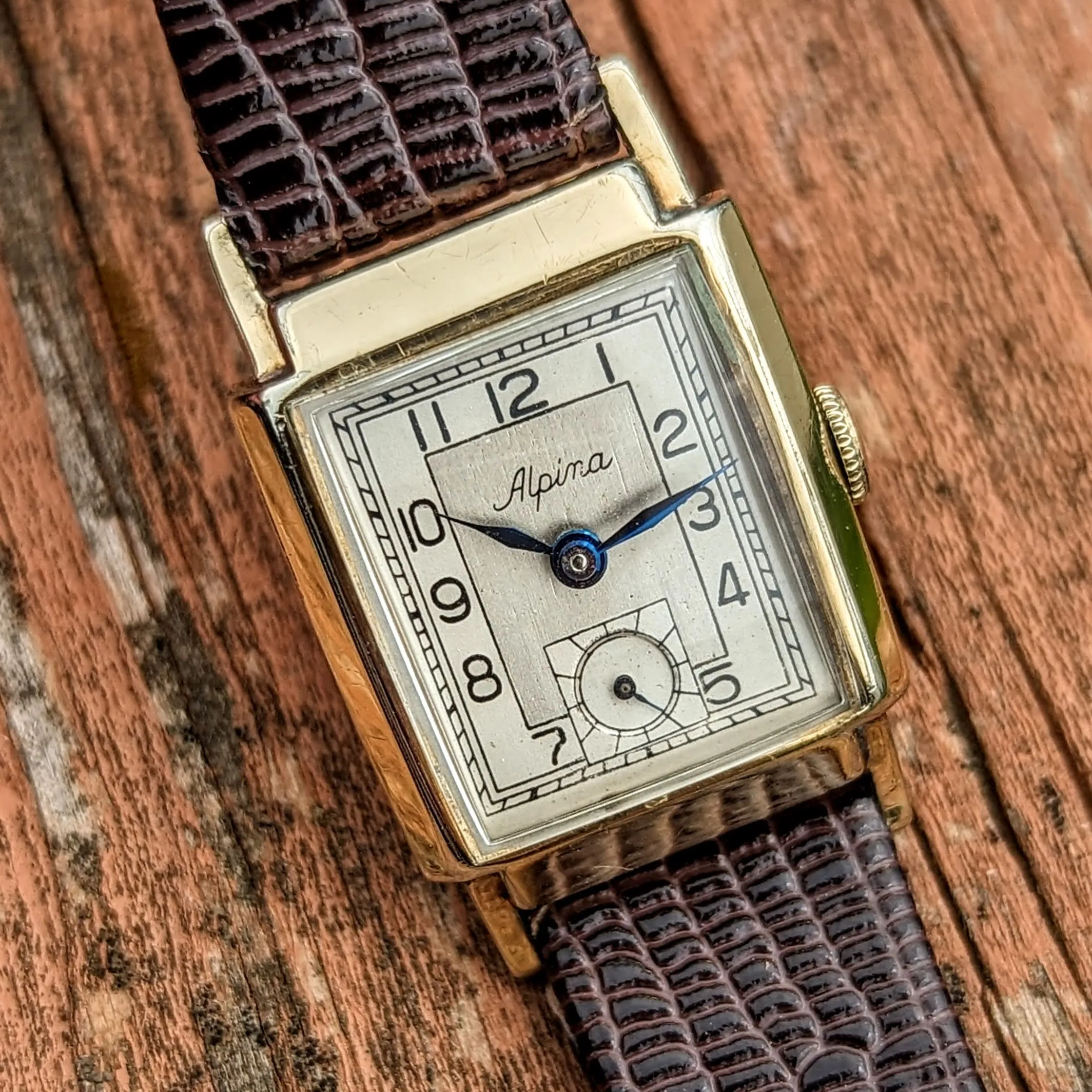 1950s ALPINA Wristwatch 17 Jewels Cal. 566 Swiss Made 10K GF Watch