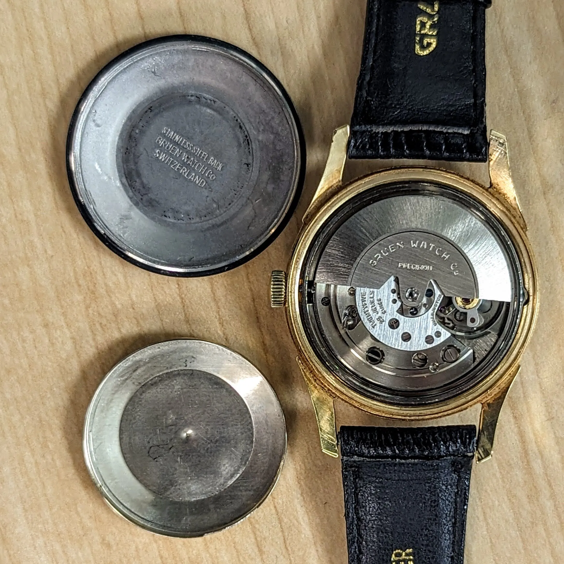 1960s GRUEN Precision Autowind Wristwatch 25 Jewels Cal. 711SS Swiss Made Watch