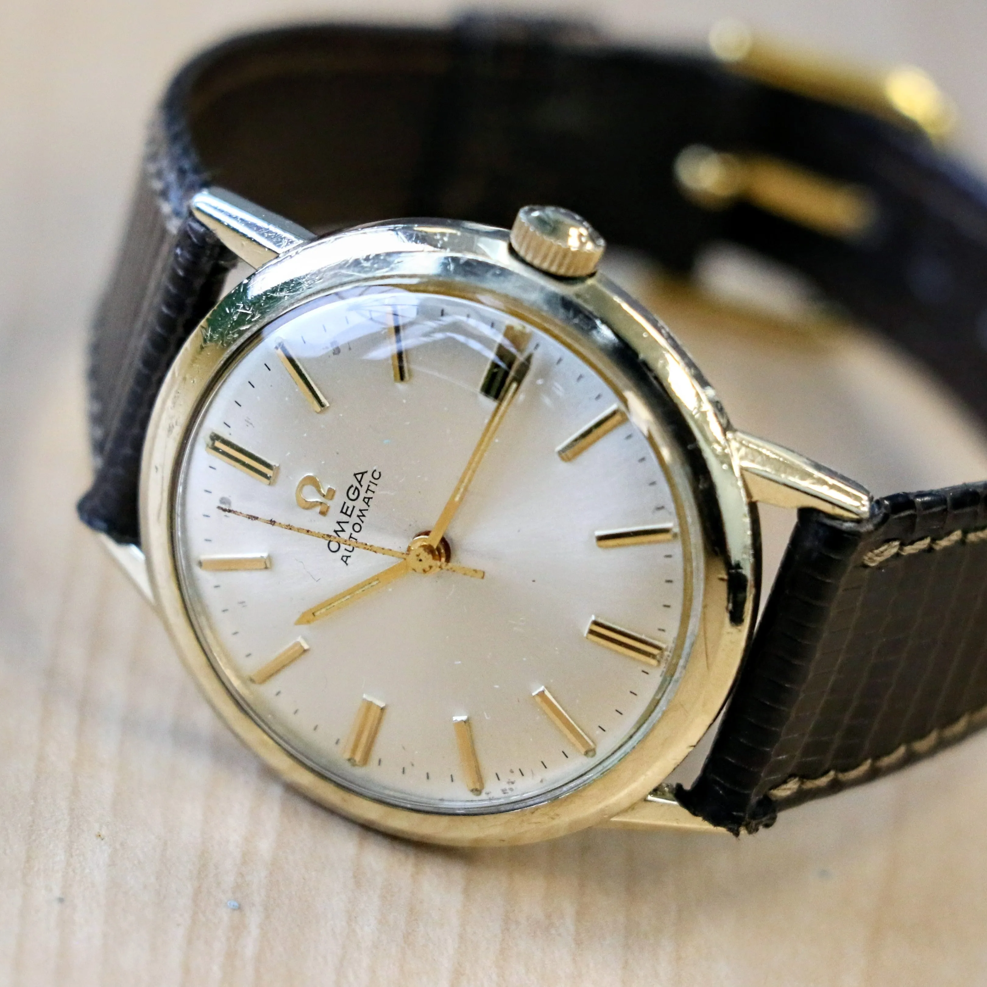 1962 OMEGA Automatic Watch Ref. LL6304 Cal. 550 Vintage Wristwatch 10K GF & S.S.
