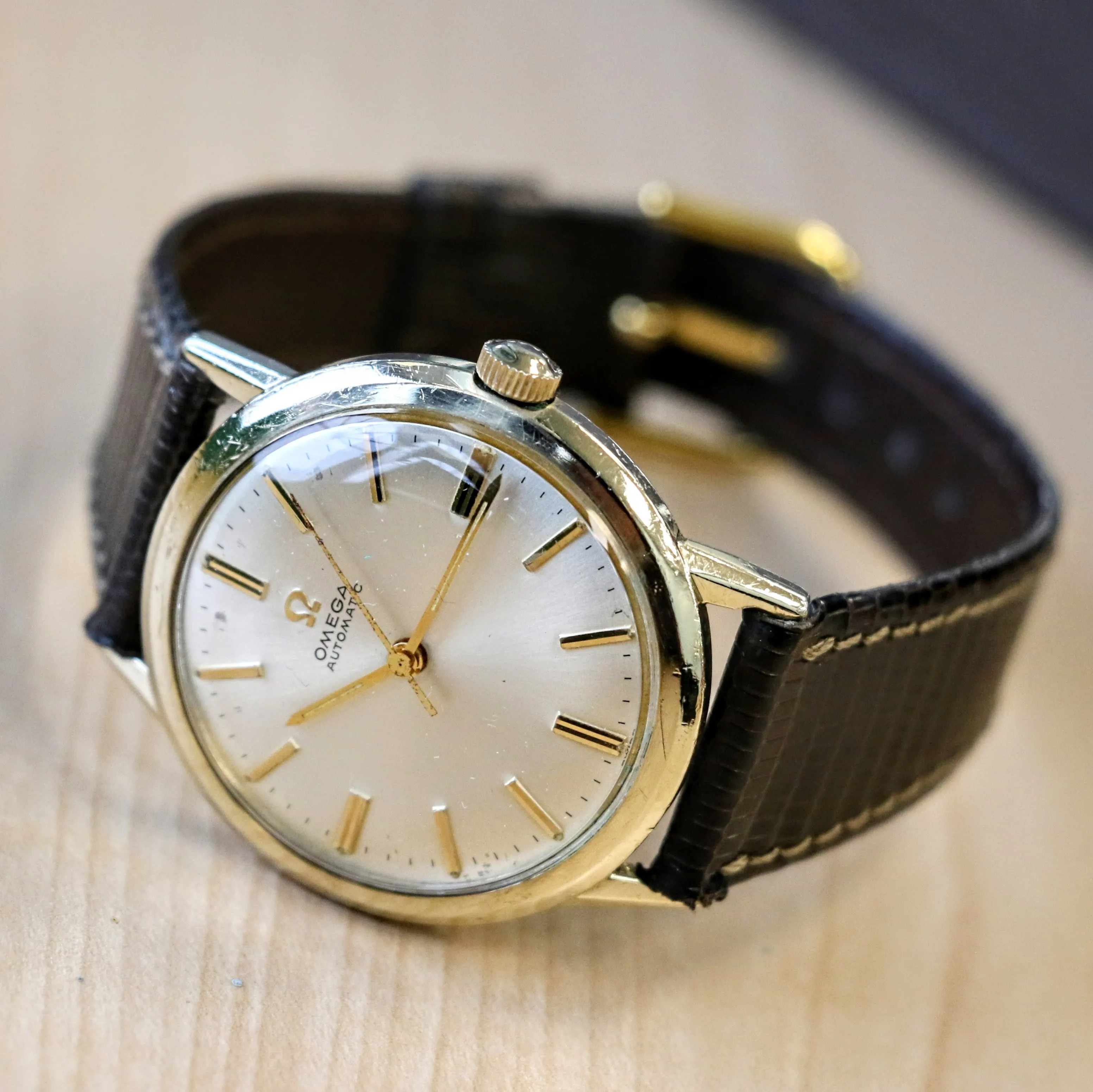 1962 OMEGA Automatic Watch Ref. LL6304 Cal. 550 Vintage Wristwatch 10K GF & S.S.