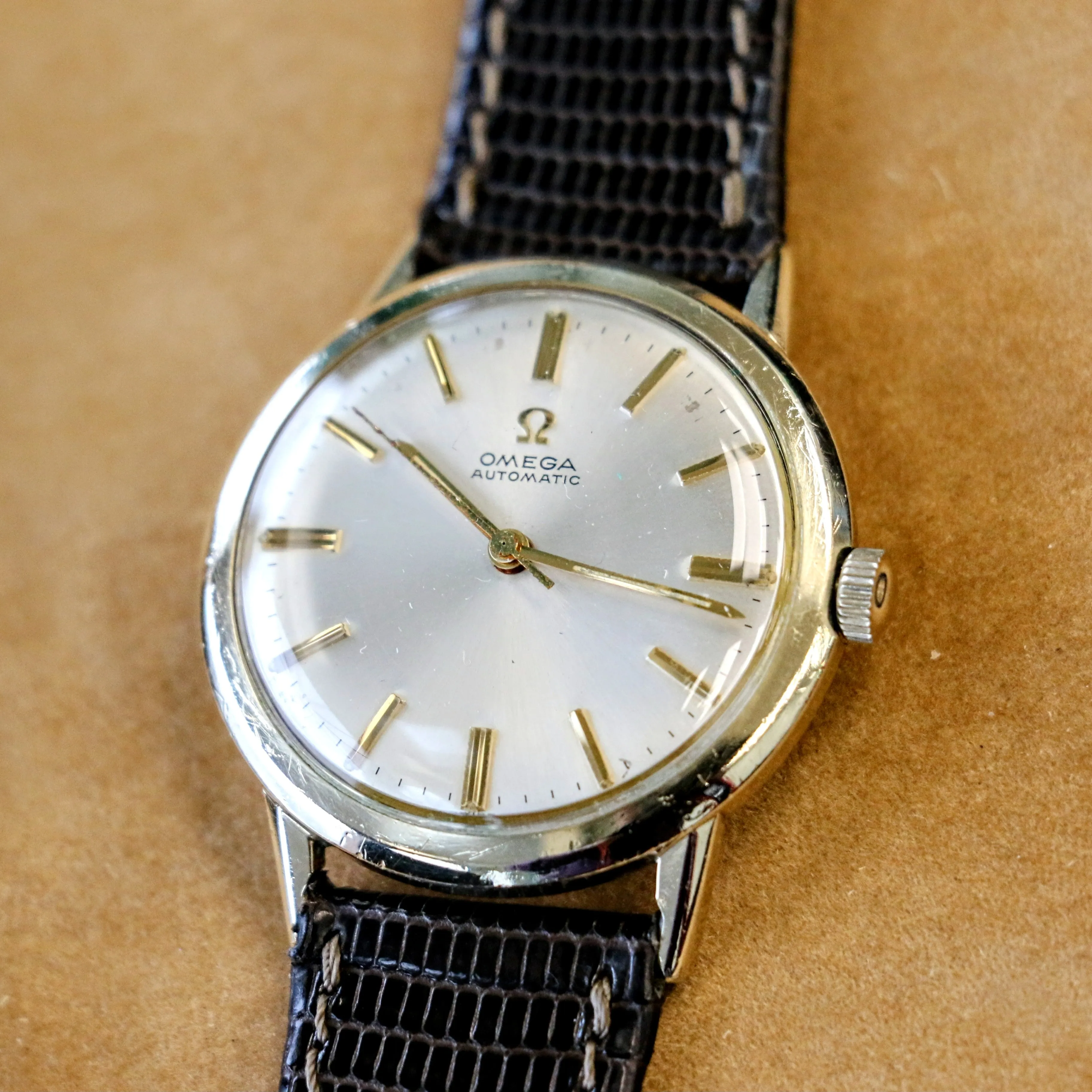 1962 OMEGA Automatic Watch Ref. LL6304 Cal. 550 Vintage Wristwatch 10K GF & S.S.
