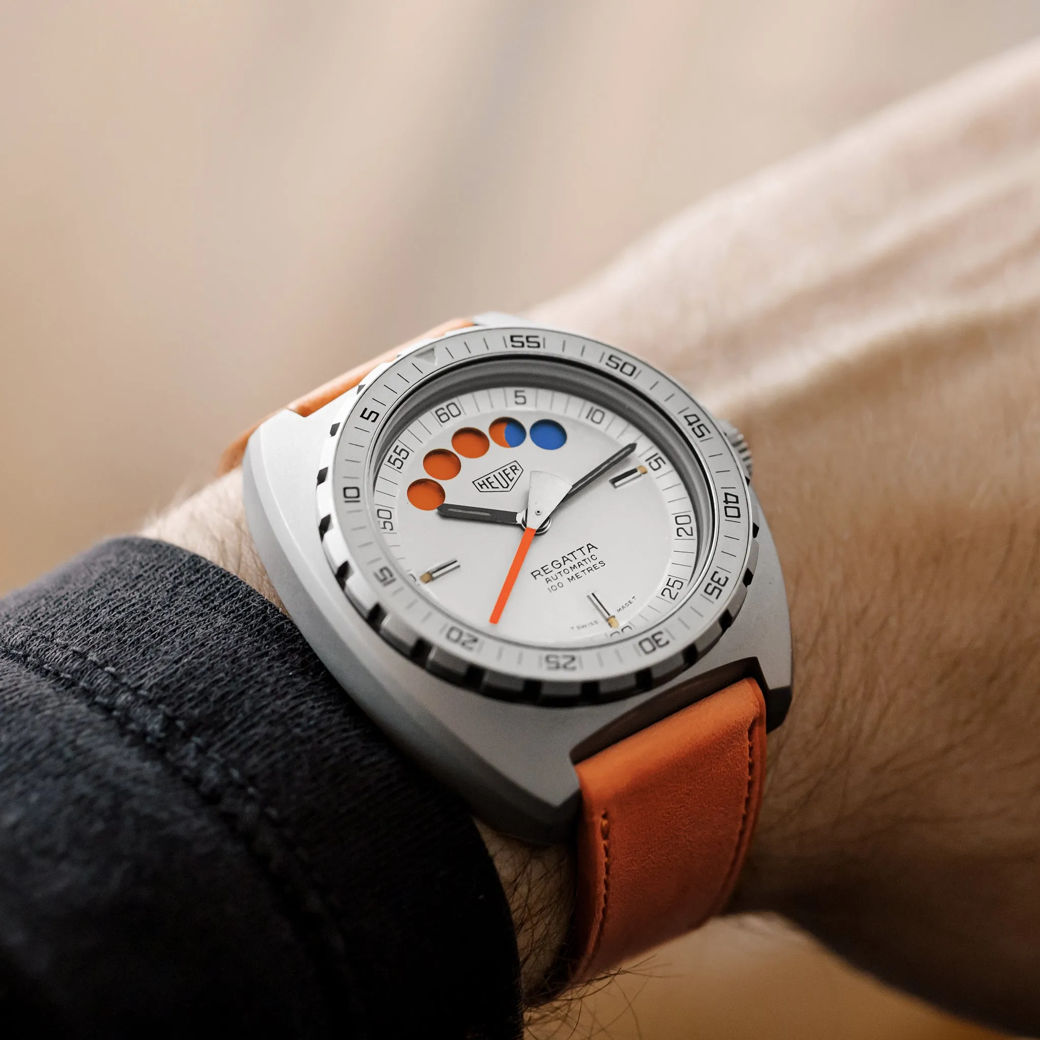 1980s Heuer Regatta Ref. 134.603 In Grey PVD-Coated Steel