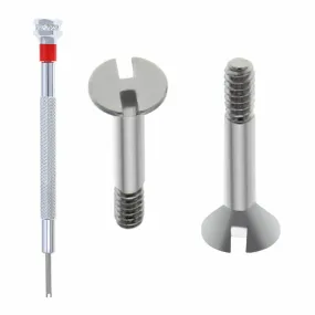 2 SCREW H FOR HUBLOT CERAMIC 301.PB.131.RX FIT WATCH STRAP BAND   SCREWDRIVER SS