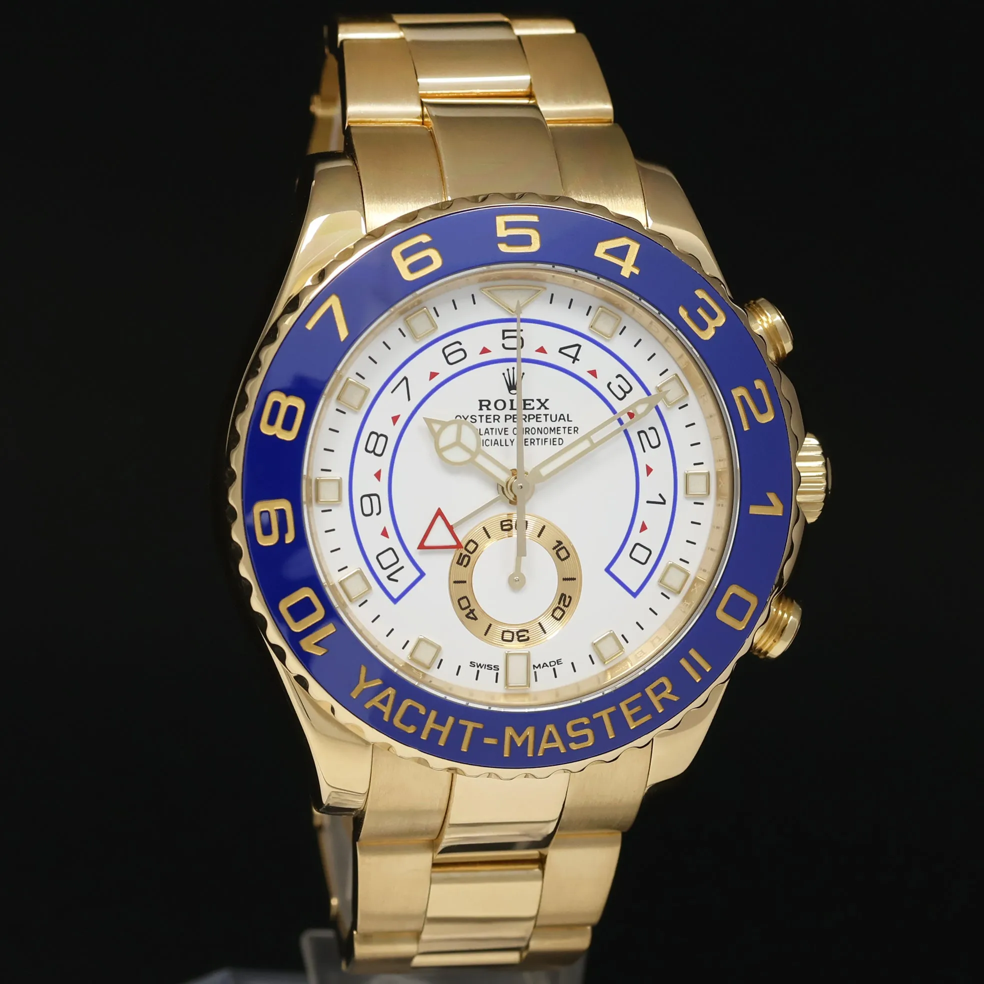 2022 MERCEDES HANDS Rolex Yacht-Master 2 Yellow Gold 44mm 116688 Watch Box