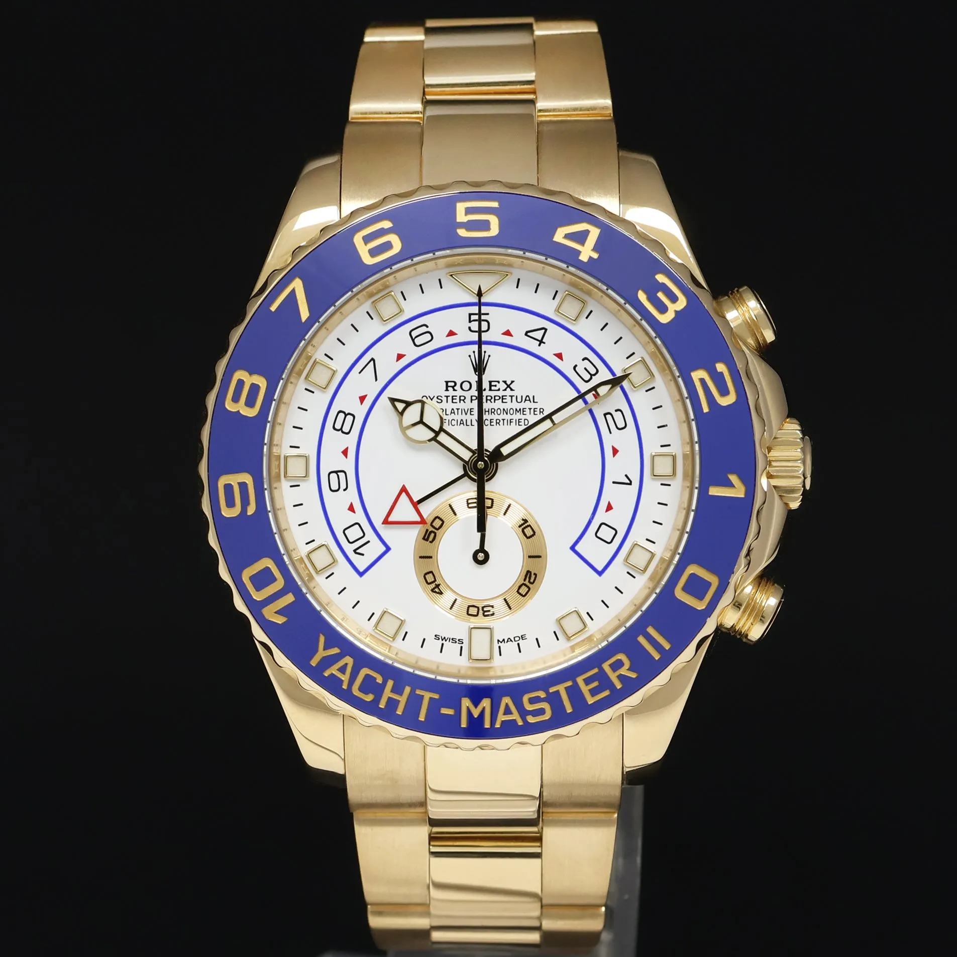 2022 MERCEDES HANDS Rolex Yacht-Master 2 Yellow Gold 44mm 116688 Watch Box