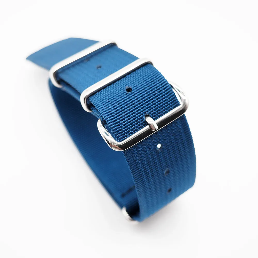 20mm, 22mm Military Style Plain Color Nylon Watch Strap, Army Green / Black / Blue