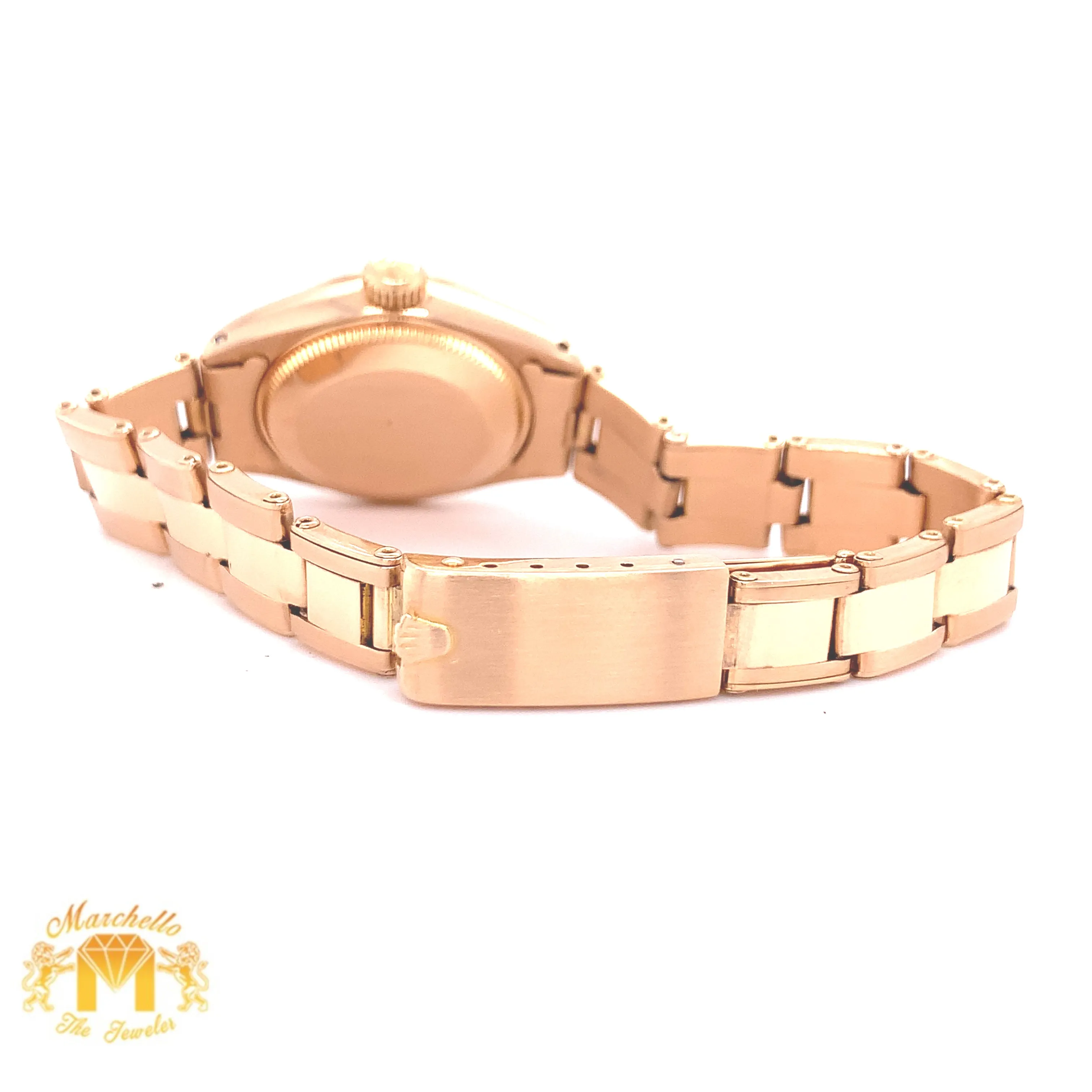 26mm 18k Rose Gold Ladies' Rolex Datejust Watch (gold dial)
