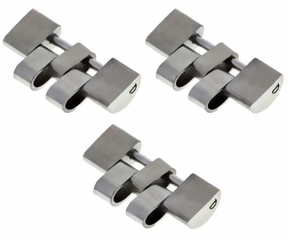 3 LINKS FOR JUBILEE WATCH BAND ROLEX DATE DATEJUST FIT 19MM 20MM STAINLESS STEEL