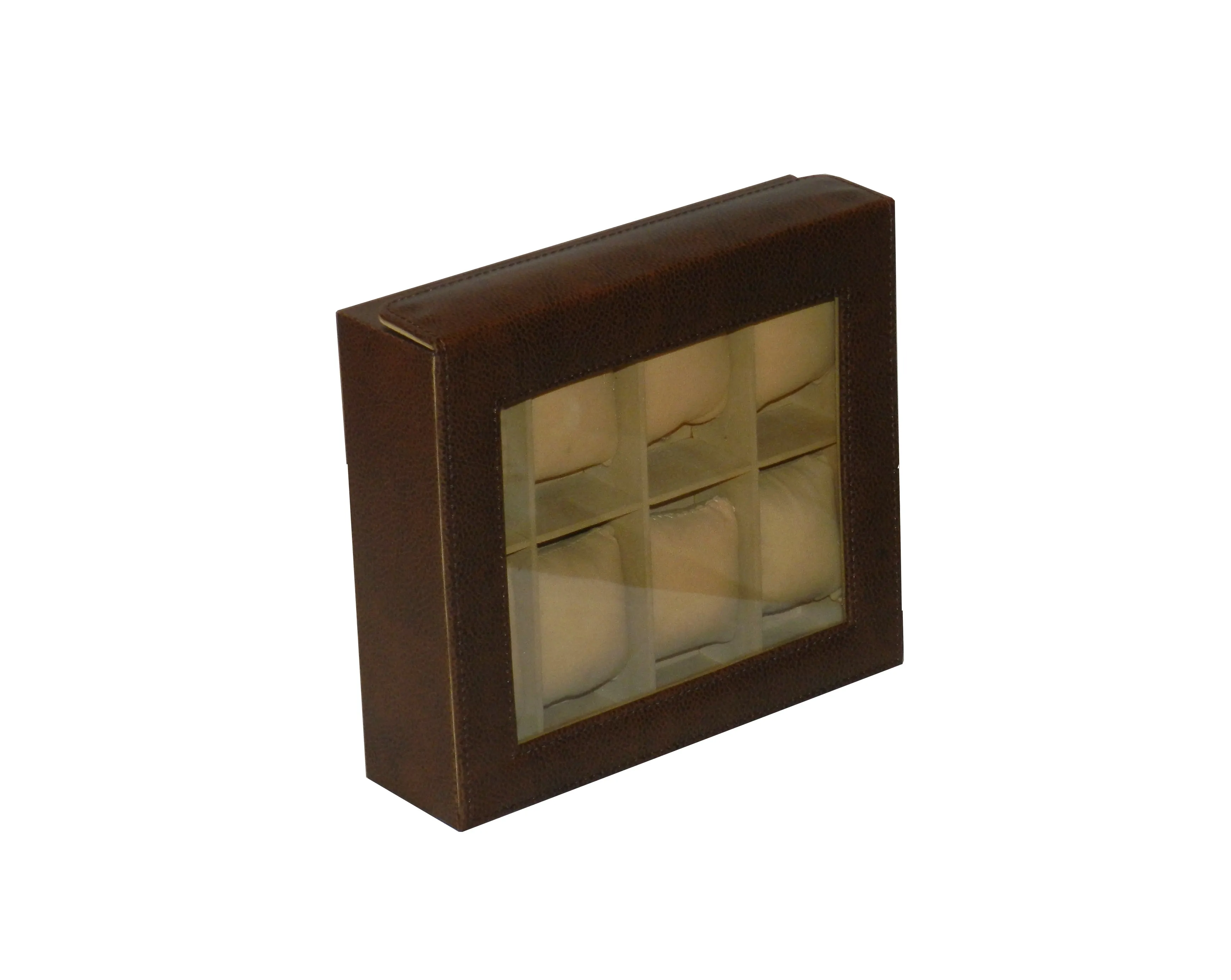 8 Slot Vegan Leather  Watch Box with Glass Top
