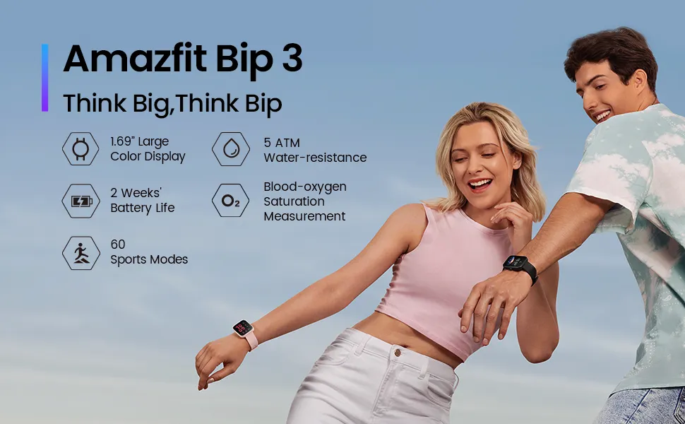 Amazfit Bip 3 Pro Smart Watch