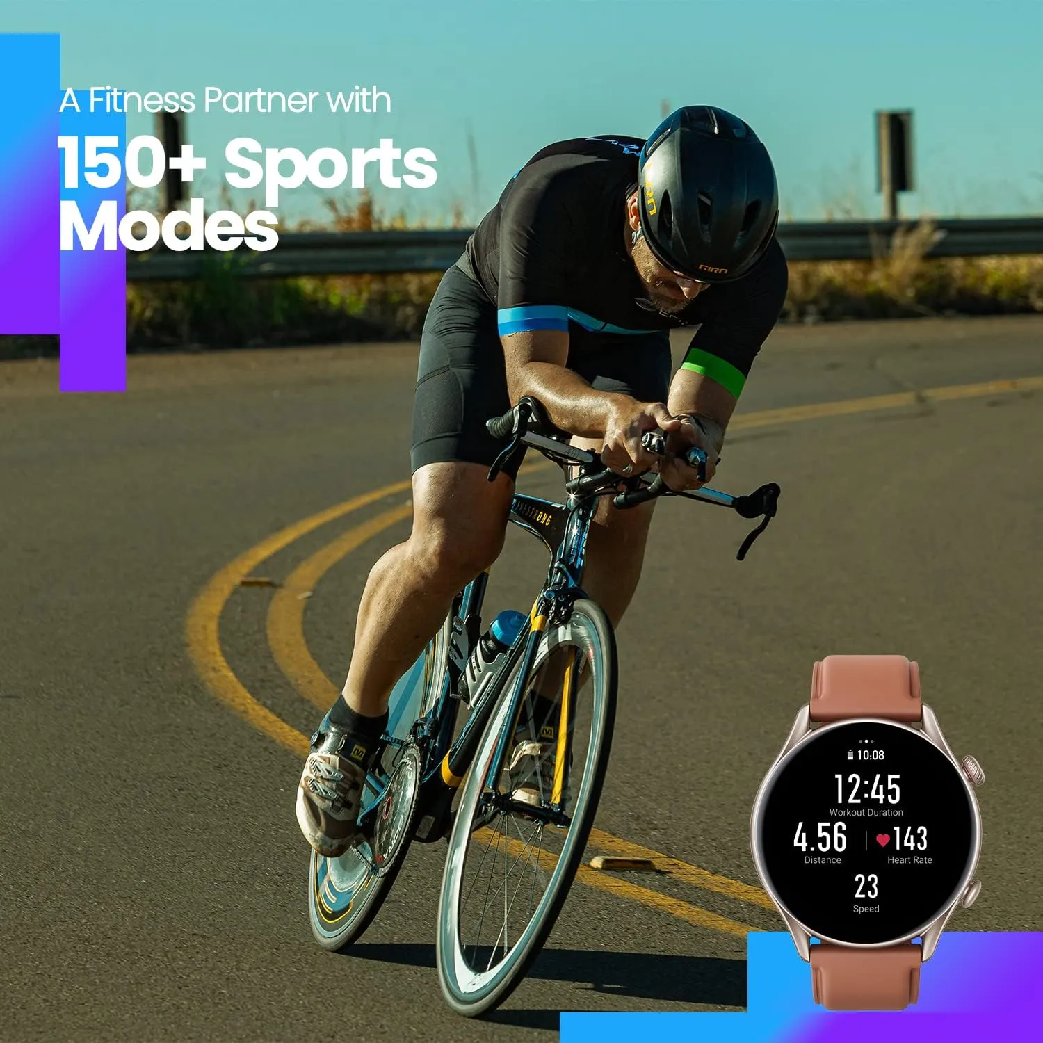 Amazfit GTR 3 Pro Smart Watch 46mm for Android iPhone, 14-Day Battery Life, GPS, Alexa Built-In, Bluetooth Calls, Men's Fitness Tracker with 150  Sports Modes, Sleep Heart Rate Health Tracking, Brown