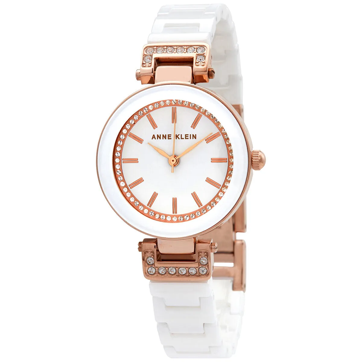 Anne Klein Quartz White Dial Ladies Watch AK/3480RGWT