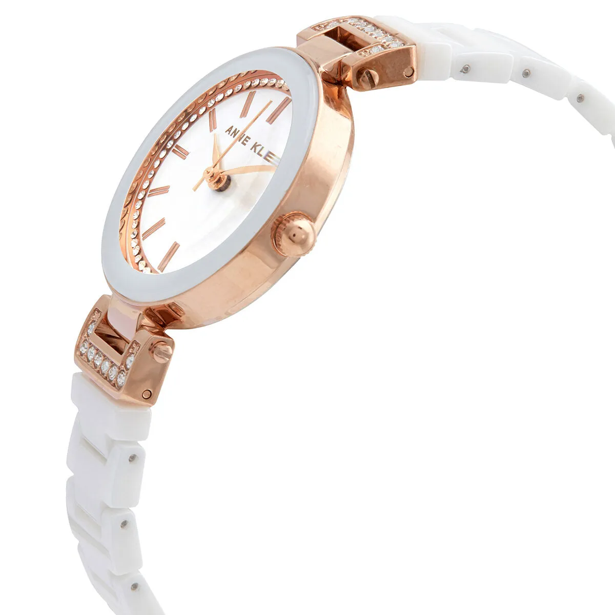 Anne Klein Quartz White Dial Ladies Watch AK/3480RGWT