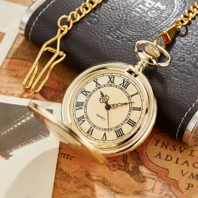 Antique Steampunk Vintage Roman Numerals Quartz Pocket