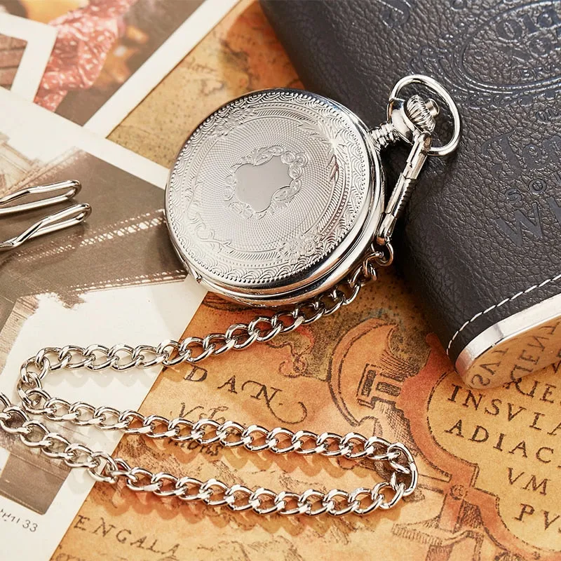 Antique Steampunk Vintage Roman Numerals Quartz Pocket