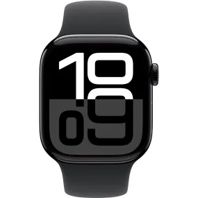 Apple Watch Series 10 42mm Jet Black Aluminium Case GPS   Cellular Sport Band - Black - Excellent - Refurbished ( AU Version )