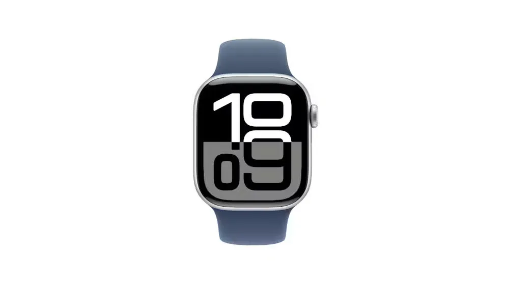 Apple Watch Series 10 GPS   Cellular 42mm Silver Aluminium Case with Denim Sport Band- Pristine - Refurbished ( AU Version )