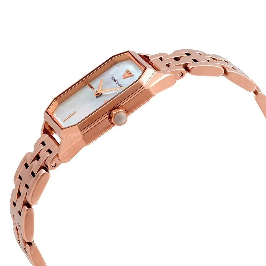 Armani Giola Quartz White Mother of Pearl Dial Ladies Watch AR11147