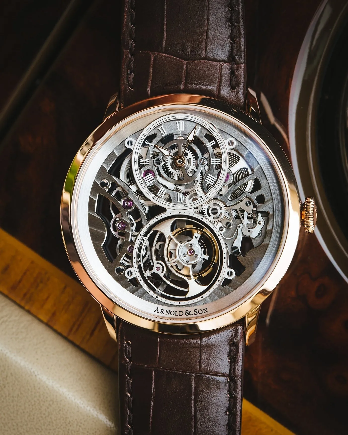 Arnold & Son Ultrathin Tourbillon Gold Skeleton