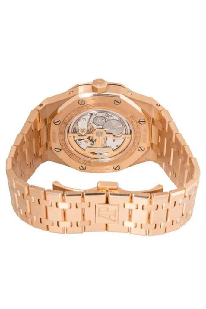 Audemars Piguet Royal Oak 41 Prepetual Calendar Silver Dial Automatic 18 Carat Pink Gold Watch 26574OR.OO.1220OR.01