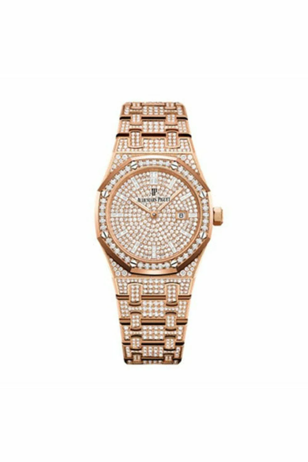 audemars piguet royal oak quartz 33mm diamond pave watch