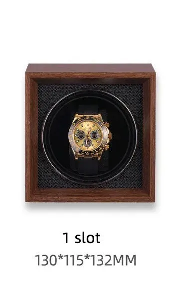 Automatic Luxury One Slot Watch Ultra Quiet Winder Multimode Antimagnetic With LED Lights and USB/DC