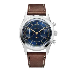 BALTIC BICOMPAX 002 BLUE GILT (STITCHED CHOCOLATE)