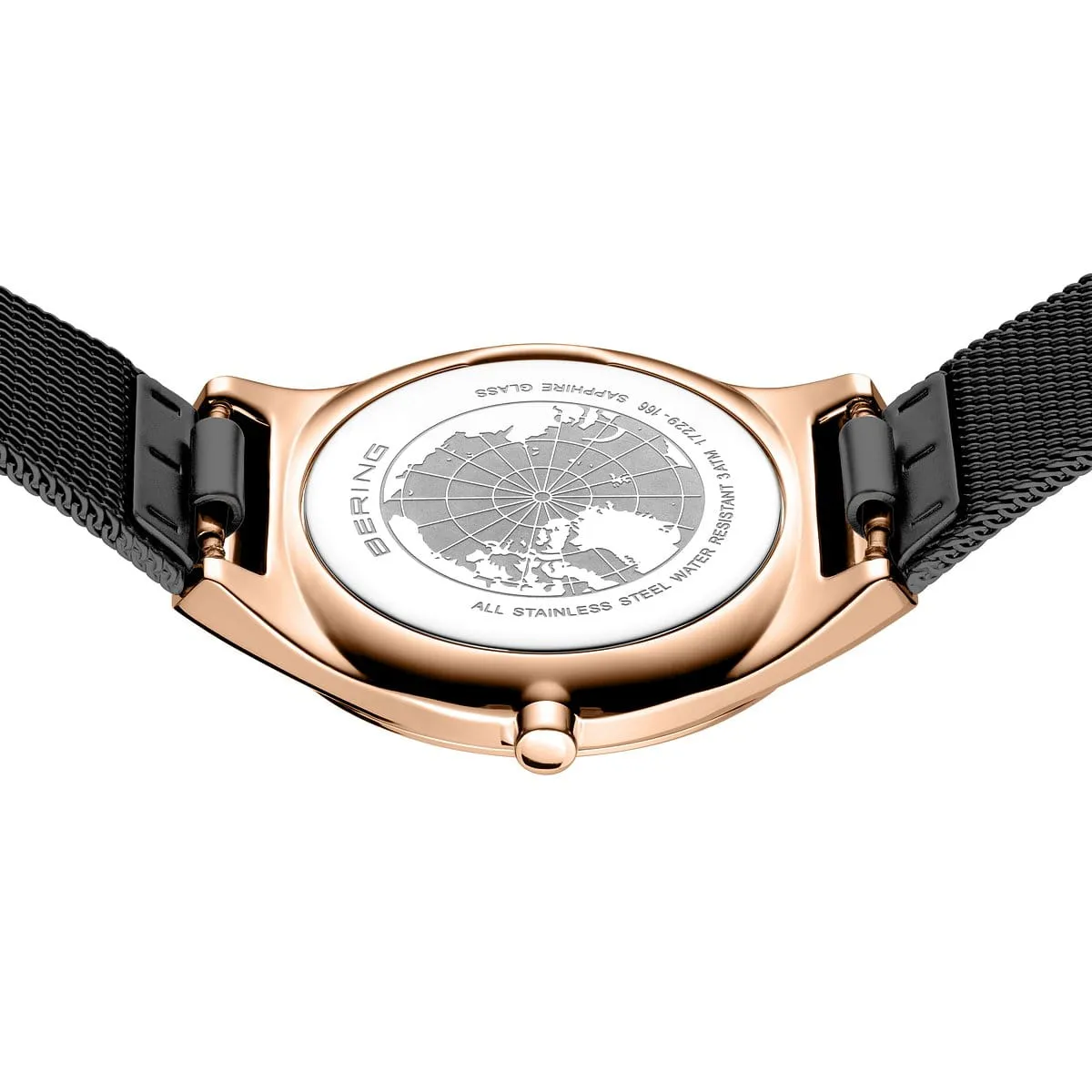 Bering Classic Ladies Ultra Slim Black Mother of Pearl Watch